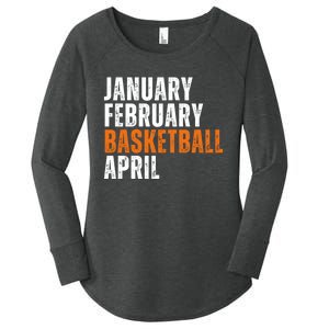 January February Basketball April Madness Women's Perfect Tri Tunic Long Sleeve Shirt