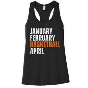 January February Basketball April Madness Women's Racerback Tank