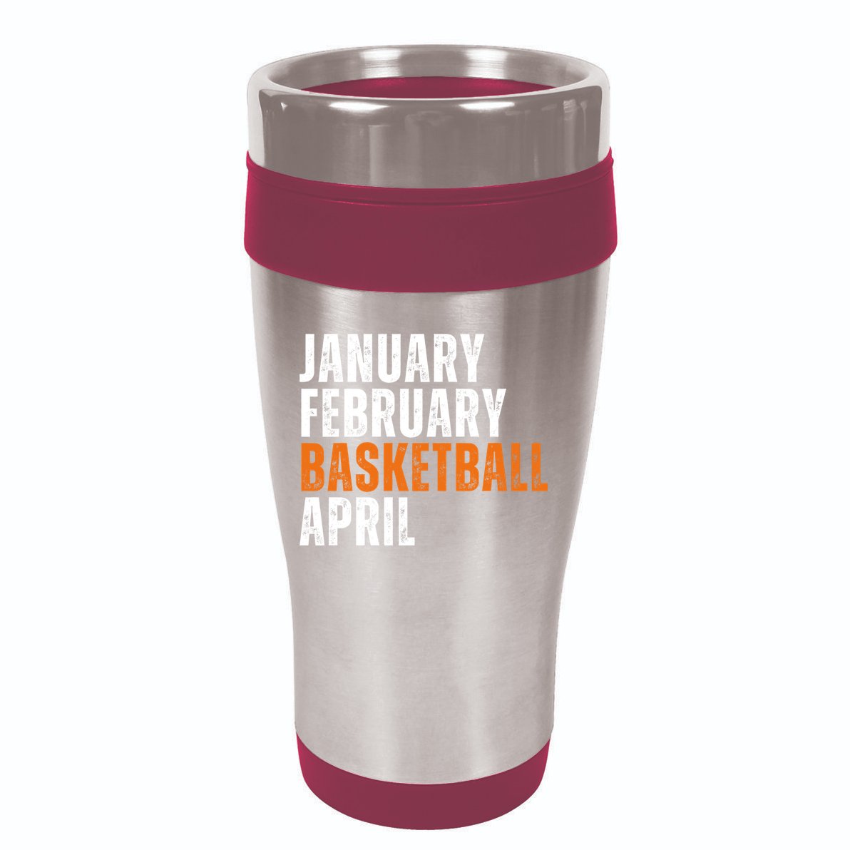 January February Basketball April Madness 16oz Travel Tumbler