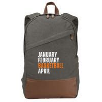 January February Basketball April Madness Cotton Canvas Backpack