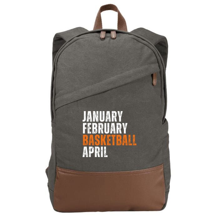 January February Basketball April Madness Cotton Canvas Backpack