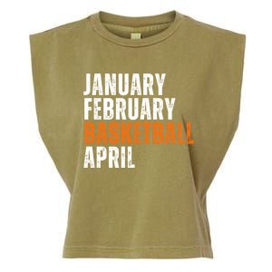 January February Basketball April Madness Garment-Dyed Women's Muscle Tee