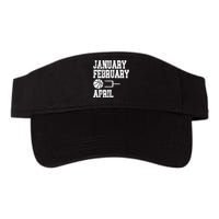 January February Basketball April Funny Basketball Season Valucap Bio-Washed Visor