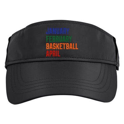 January February Basketball April Funny Basketball Season Adult Drive Performance Visor