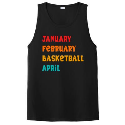 January February Basketball April Funny Basketball Season PosiCharge Competitor Tank