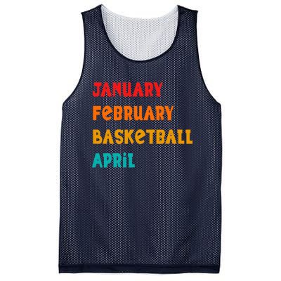 January February Basketball April Funny Basketball Season Mesh Reversible Basketball Jersey Tank