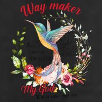 Jesus Flower Butterfly Hummingbird Faith Christian God 7 Panel Mesh Trucker Snapback Hat