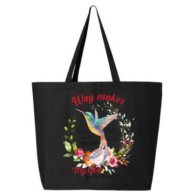 Jesus Flower Butterfly Hummingbird Faith Christian God 25L Jumbo Tote
