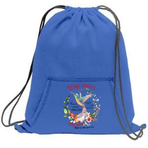 Jesus Flower Butterfly Hummingbird Faith Christian God Sweatshirt Cinch Pack Bag