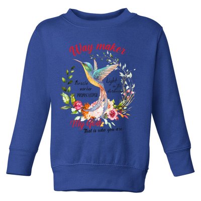 Jesus Flower Butterfly Hummingbird Faith Christian God Toddler Sweatshirt
