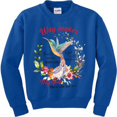 Jesus Flower Butterfly Hummingbird Faith Christian God Kids Sweatshirt