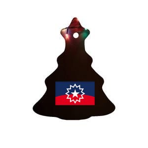 Juneteenth Flag Black History Month Ceramic Tree Ornament