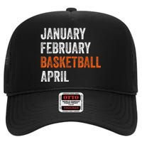 January February Basketball April Madness College High Crown Mesh Back Trucker Hat