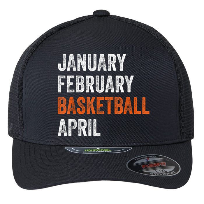 January February Basketball April Madness College Flexfit Unipanel Trucker Cap