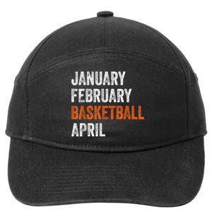 January February Basketball April Madness College 7-Panel Snapback Hat