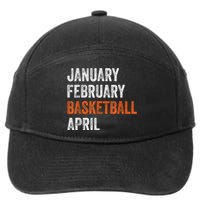 January February Basketball April Madness College 7-Panel Snapback Hat