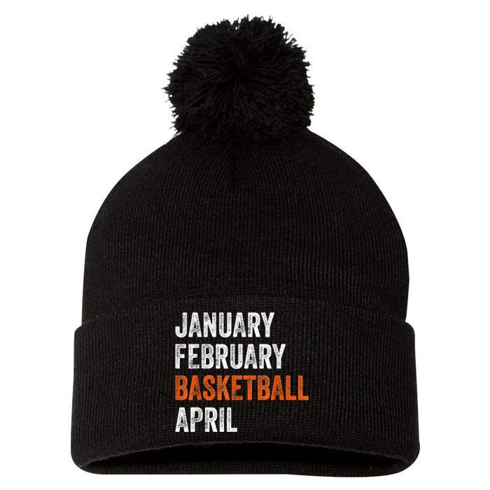 January February Basketball April Madness College Pom Pom 12in Knit Beanie