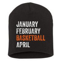 January February Basketball April Madness College Short Acrylic Beanie