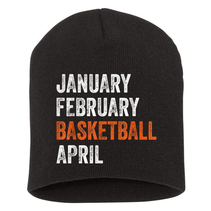 January February Basketball April Madness College Short Acrylic Beanie