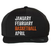 January February Basketball April Madness College Wool Snapback Cap