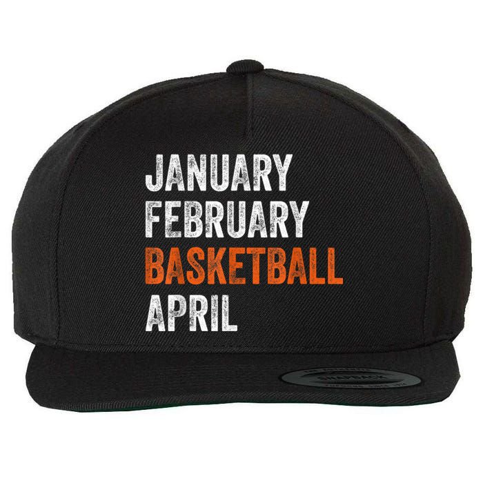 January February Basketball April Madness College Wool Snapback Cap