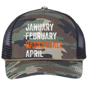 January February Basketball April Madness College Retro Rope Trucker Hat Cap