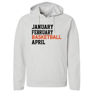 January February Basketball April Madness College Performance Fleece Hoodie