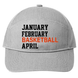 January February Basketball April Madness College 7-Panel Snapback Hat