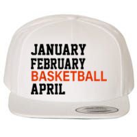 January February Basketball April Madness College Wool Snapback Cap