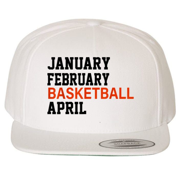 January February Basketball April Madness College Wool Snapback Cap