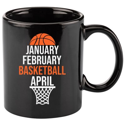 January February Basketball April March College Basketball 11oz C Handle Ceramic Mug