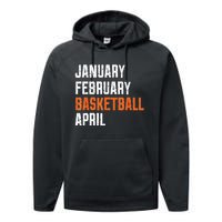 January February Basketball April Performance Fleece Hoodie