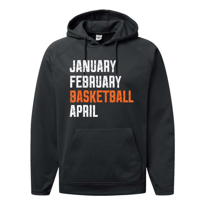 January February Basketball April Performance Fleece Hoodie