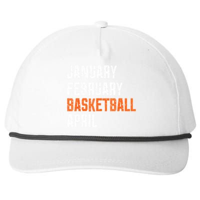 January February Basketball April Snapback Five-Panel Rope Hat