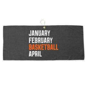 January February Basketball April Large Microfiber Waffle Golf Towel