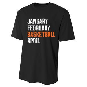 January February Basketball April Performance Sprint T-Shirt