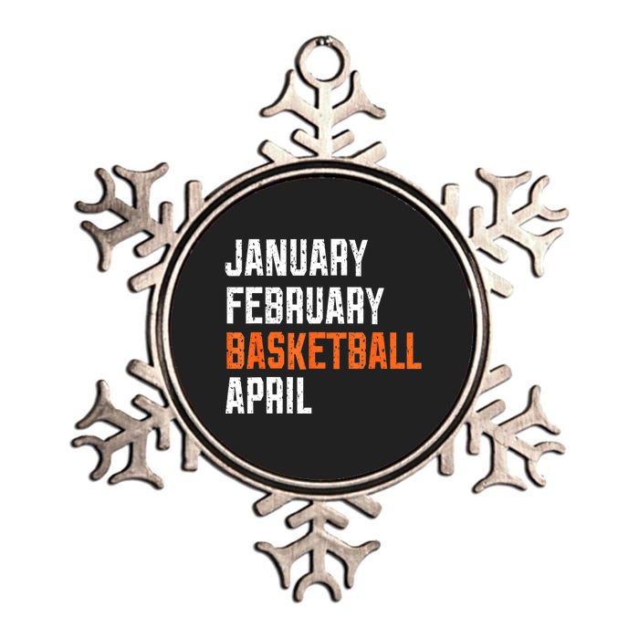 January February Basketball April Metallic Star Ornament