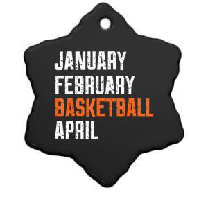 January February Basketball April Ceramic Star Ornament