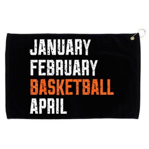 January February Basketball April Grommeted Golf Towel