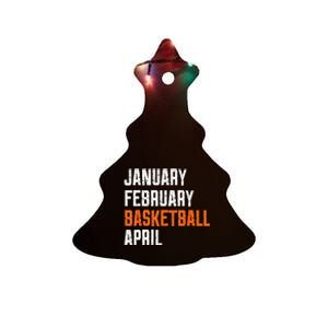 January February Basketball April Ceramic Tree Ornament