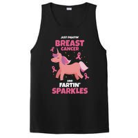 Just Fightin Breast Cancer And Fartin Sparkles Unicorn Funny PosiCharge Competitor Tank