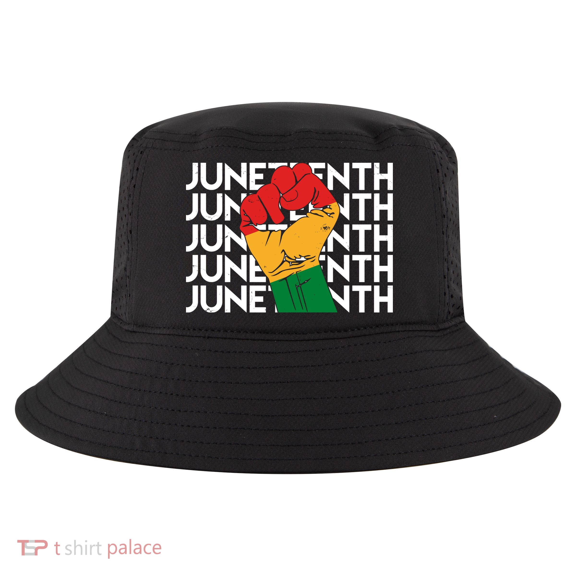 Juneteenth Fist Black Pride Cool Comfort Performance Bucket Hat