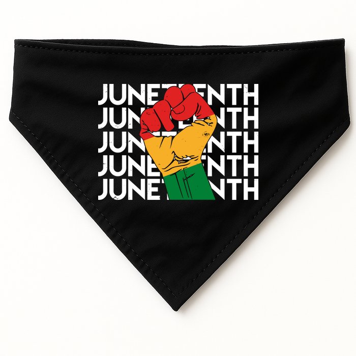 Juneteenth Fist Black Pride USA-Made Doggie Bandana
