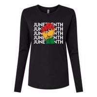 Juneteenth Fist Black Pride Womens Cotton Relaxed Long Sleeve T-Shirt