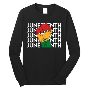 Juneteenth Fist Black Pride Long Sleeve Shirt