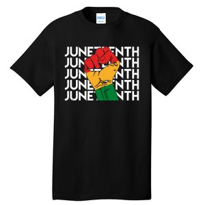 Juneteenth Fist Black Pride Tall T-Shirt