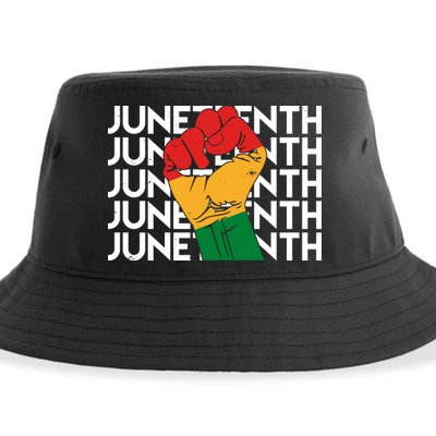 Juneteenth Fist Black Pride Sustainable Bucket Hat