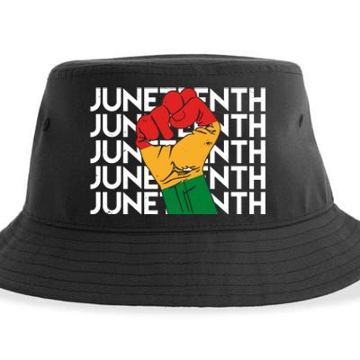 Juneteenth Fist Black Pride Sustainable Bucket Hat