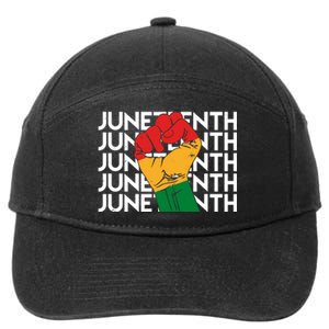 Juneteenth Fist Black Pride 7-Panel Snapback Hat