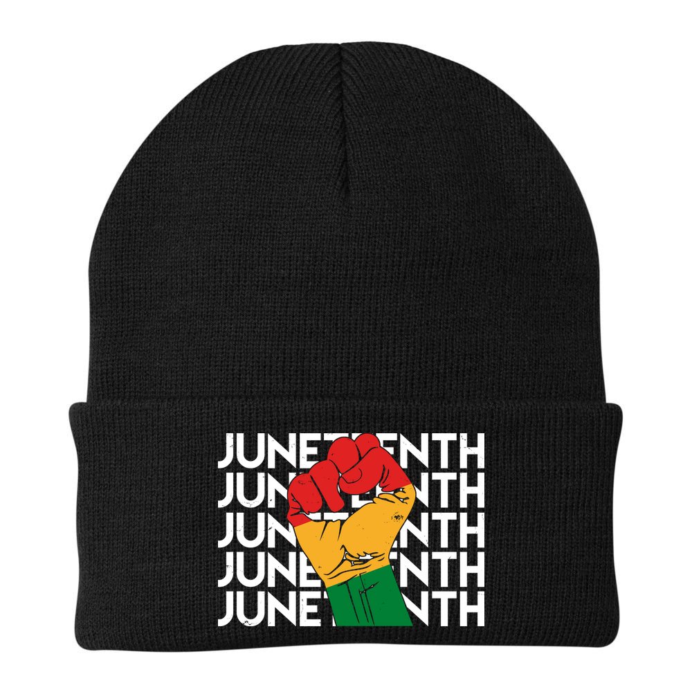 Juneteenth Fist Black Pride Beanie